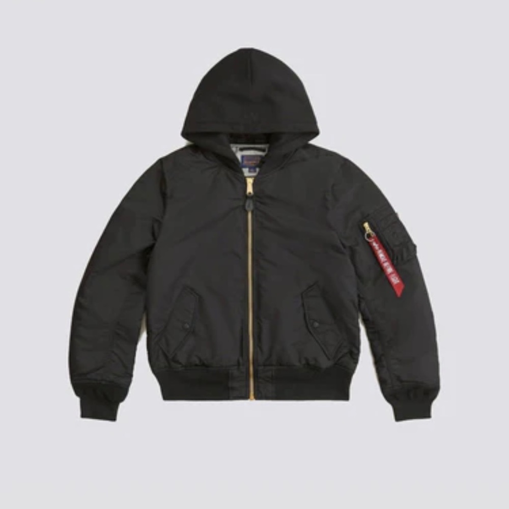 Alpha Industries jacket w/ removable hoodie! Was $175
